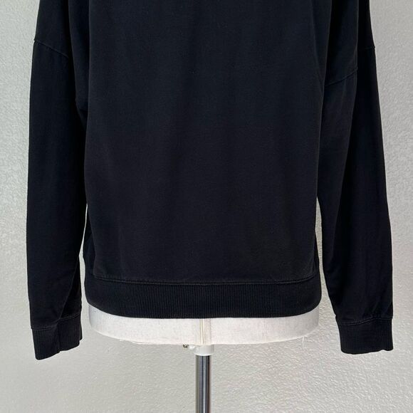 Zara Trafaluc Black Crewneck Long Sleeves Sweatshirt, Sz Small - Picture 9 of 13